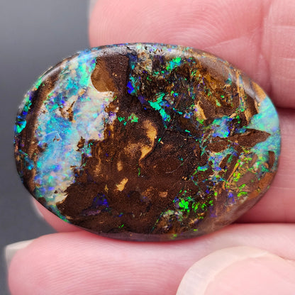 22.87ct Australian Koroit Boulder Matrix Opal | Oval Cabochon | #E301