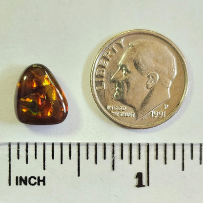 4.36ct Loose Fire Agate | Freeform Cabochon