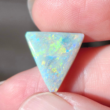 5.05ct Lightning Ridge Semi-Black Australian Opal | Triangular Cut Cabochon | #E306