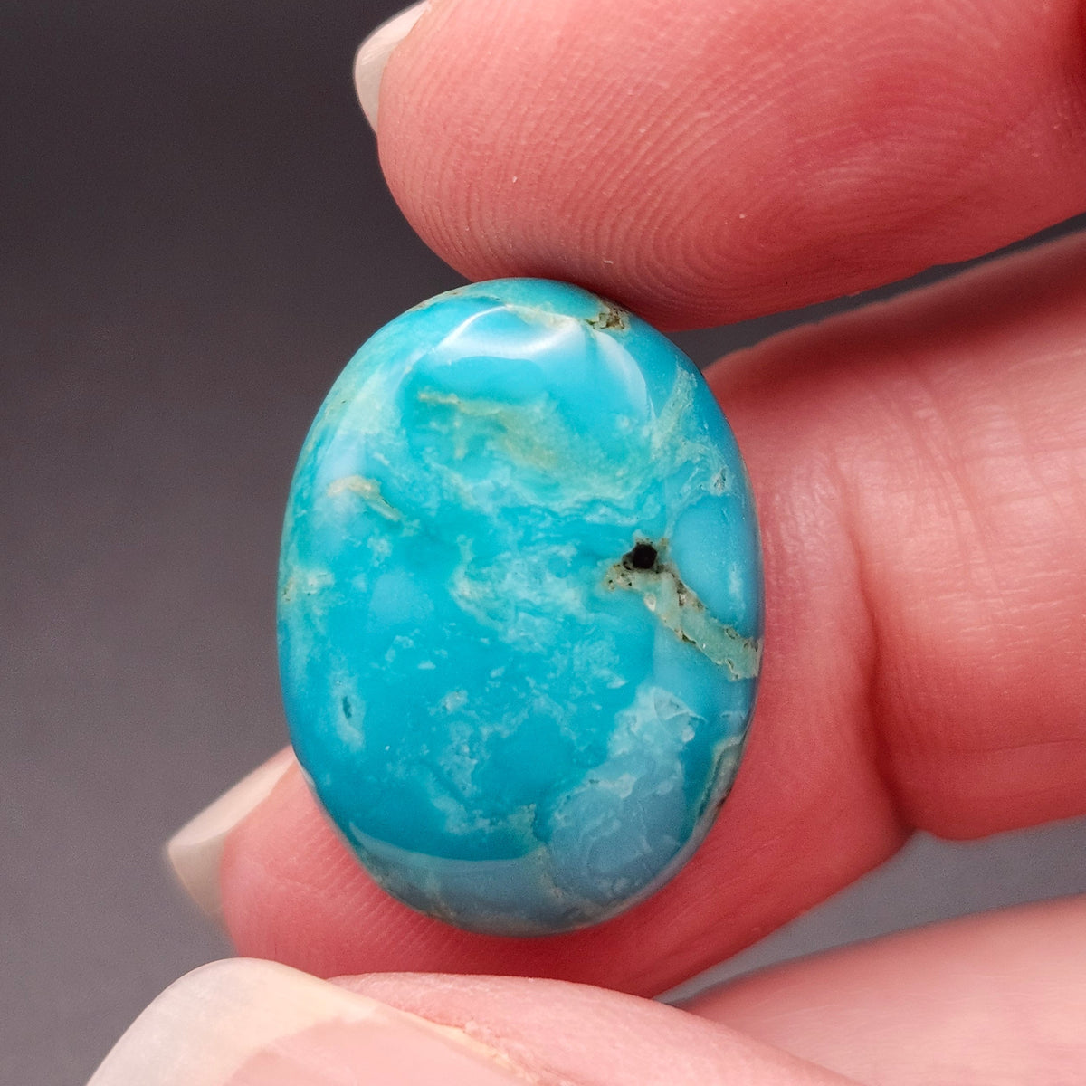 12.96ct Pilot Mountain Turquoise | Oval Cabochon | #521