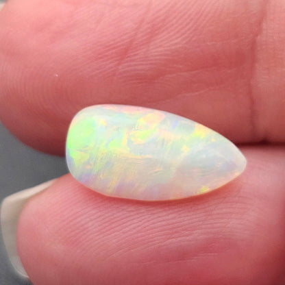 1.58 Lightning Ridge Light Crystal Australian Opal | Pear Cabochon | #E307