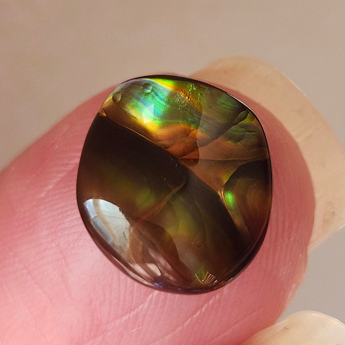3.43ct Loose Fire Agate | Freeform Oval Cabochon