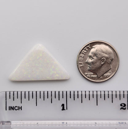 7.47ct White Cliffs Australian White Opal | Triangular Cut Cabochon | #E305