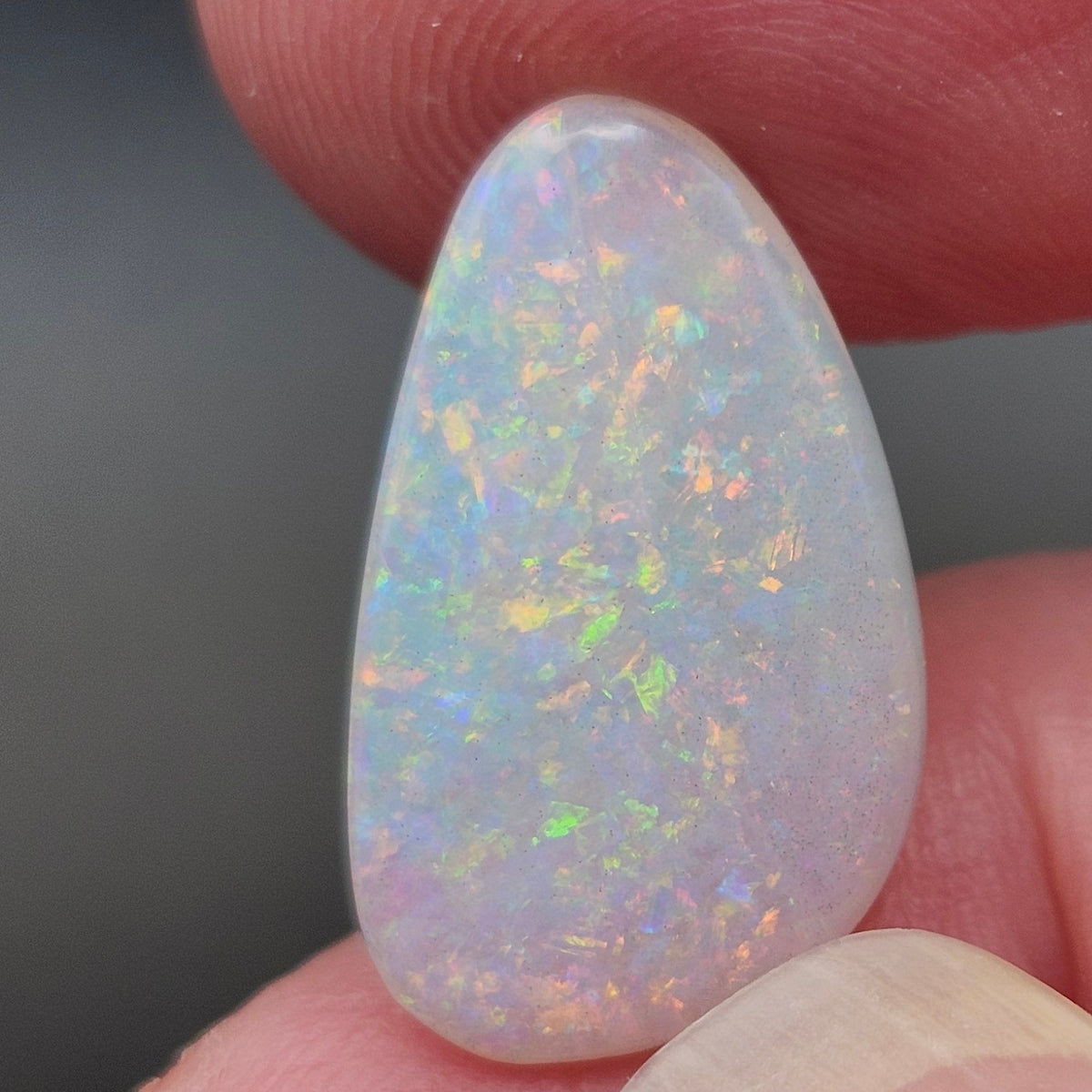 4.84ct Australian Coober Pedy Crystal Opal | Freeform Pear Cabochon | #E290