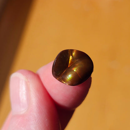 3.43ct Loose Fire Agate | Freeform Oval Cabochon