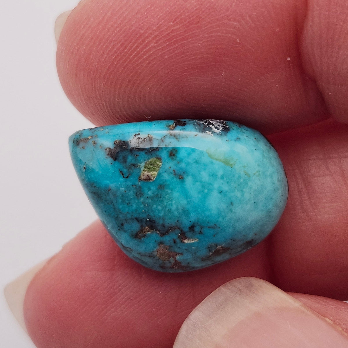 10.42ct Pilot Mountain Turquoise | Freeform Pear Cabochon | #526