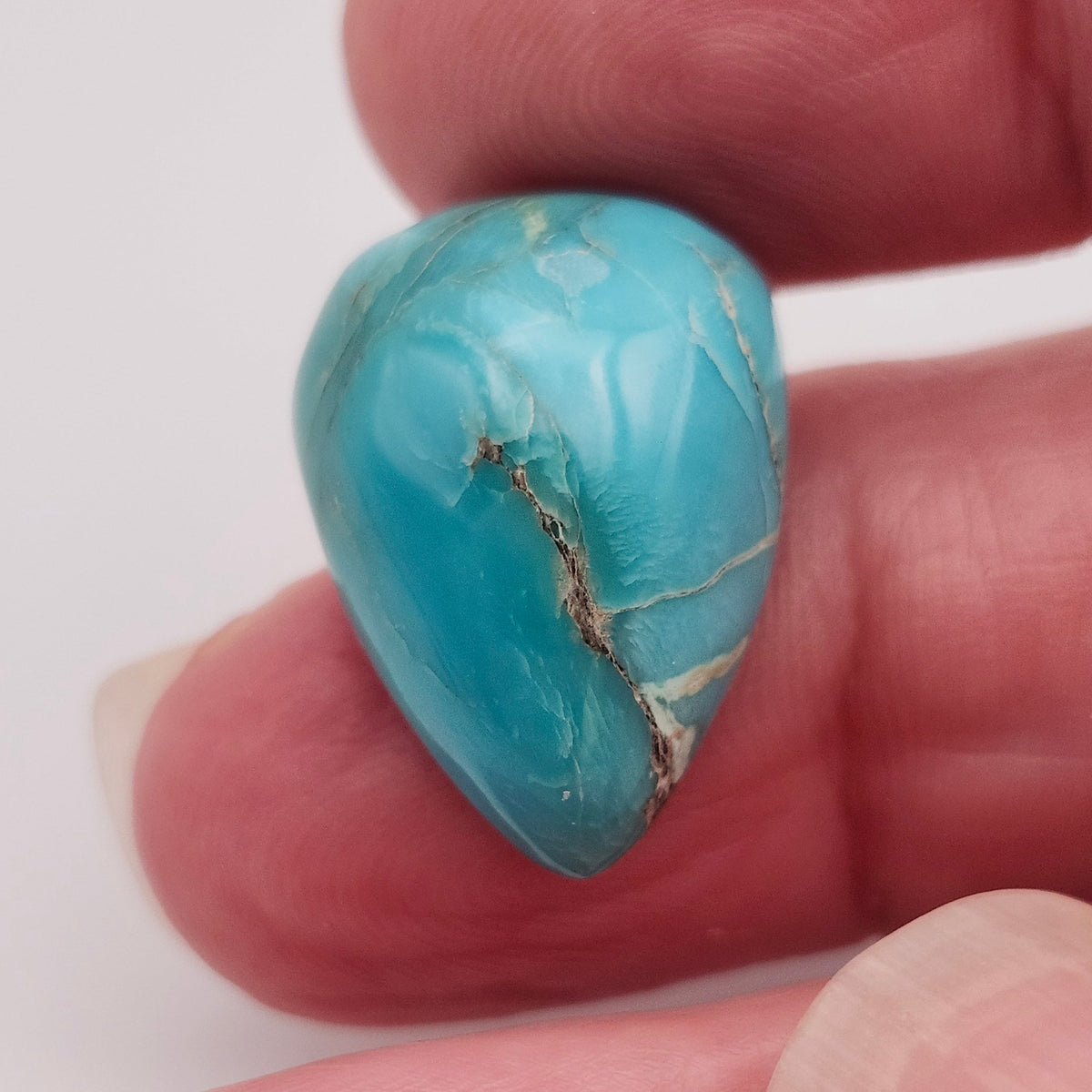 17.72ct Pilot Mountain Turquoise | Pear Shape Cabochon | #524