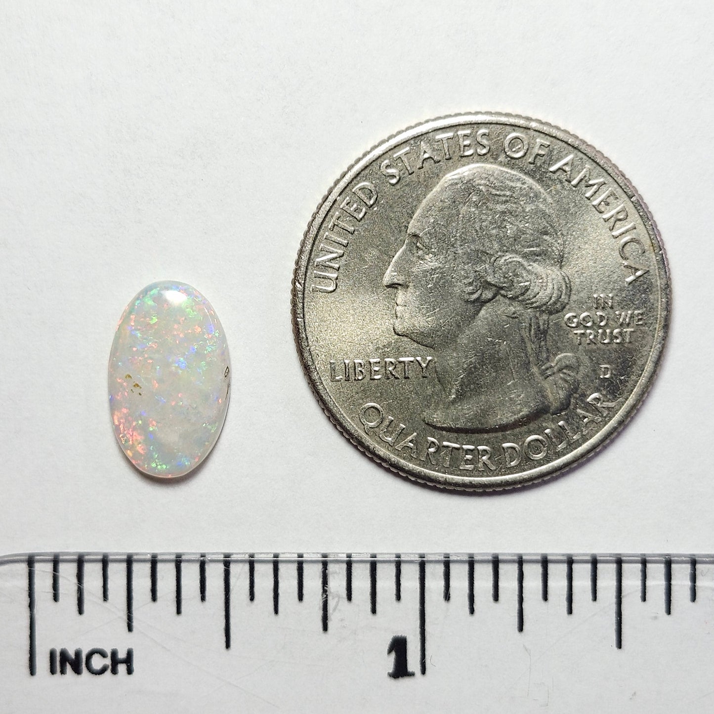 1.42ct White Opal | Oval Cabochon | #E282