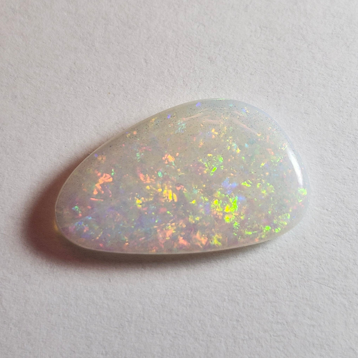 4.84ct Australian Coober Pedy Crystal Opal | Freeform Pear Cabochon | #E290