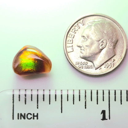 3.33ct Loose Fire Agate | Freeform Pear Cabochon