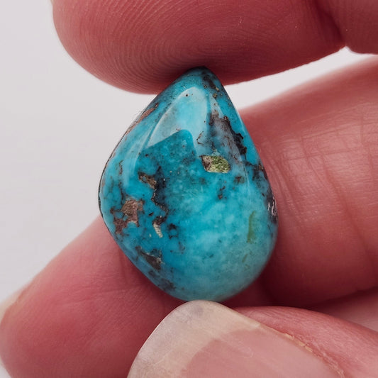 10.42ct Pilot Mountain Turquoise | Freeform Pear Cabochon | #526