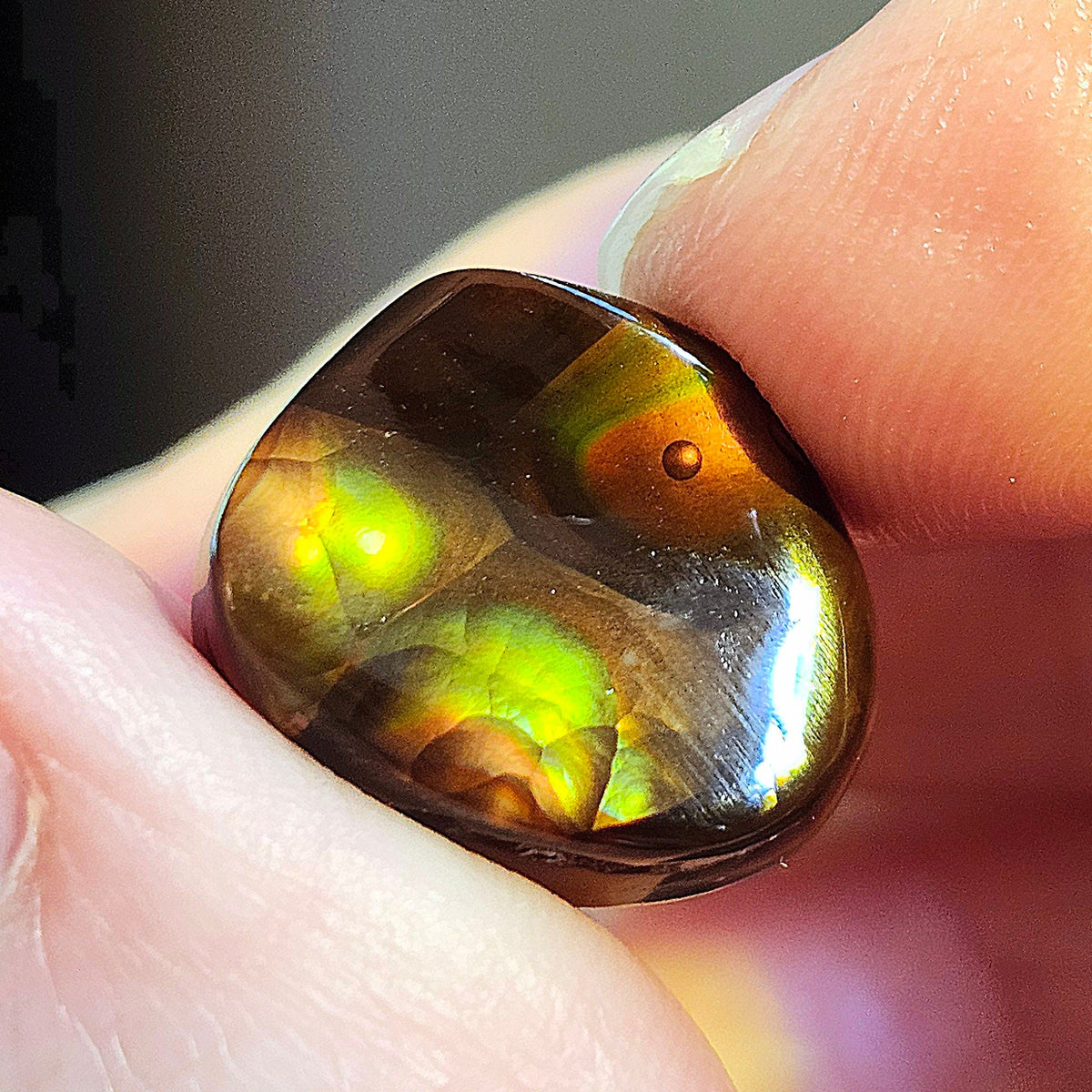 9.56ct Loose Fire Agate | Freeform Oval Cabochon