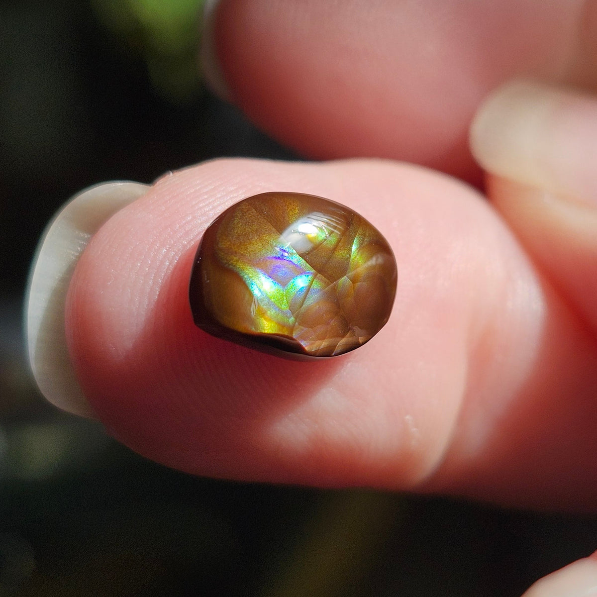 3.07ct Loose Fire Agate | Freeform Pear Cabochon