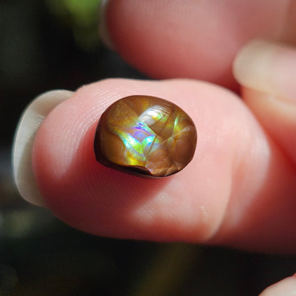 3.07ct Loose Fire Agate | Freeform Pear Cabochon