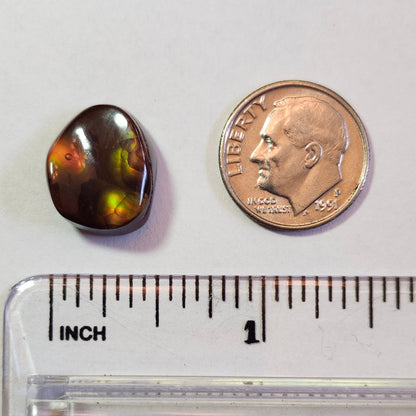 9.56ct Loose Fire Agate | Freeform Oval Cabochon