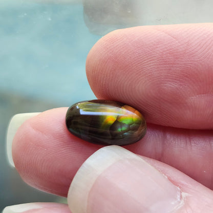 3.87ct Loose Fire Agate | Oval Cabochon