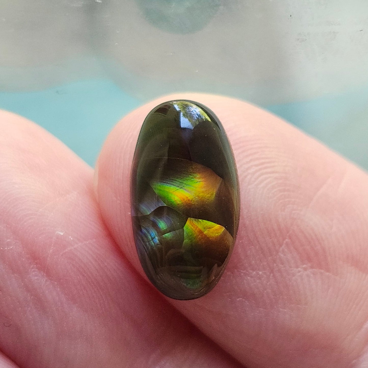 3.87ct Loose Fire Agate | Oval Cabochon