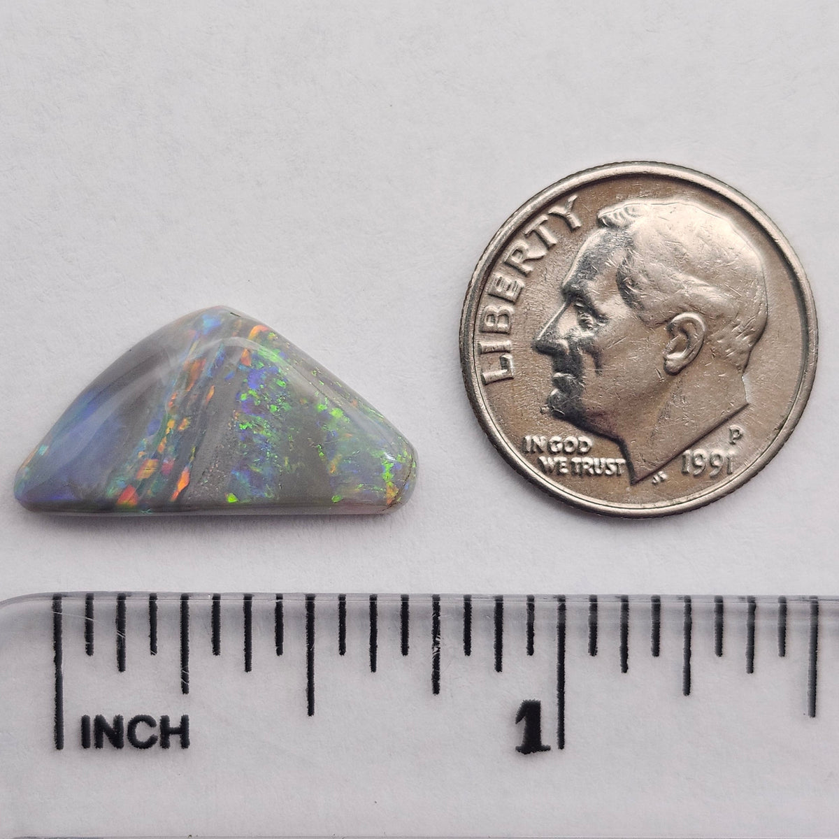5.05ct Lightning Ridge Australian Semi-Black Opal | Freeform Cabochon | #E291