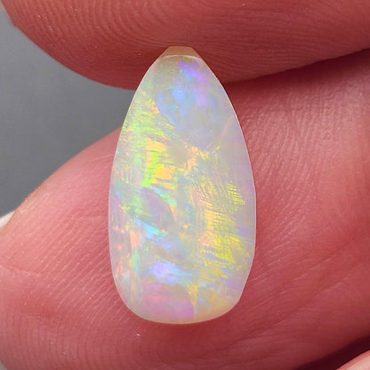 1.58 Lightning Ridge Light Crystal Australian Opal | Pear Cabochon | #E307