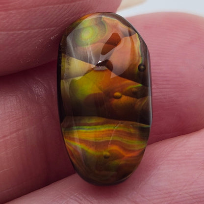 5.97ct Loose Fire Agate | Oval Cabochon