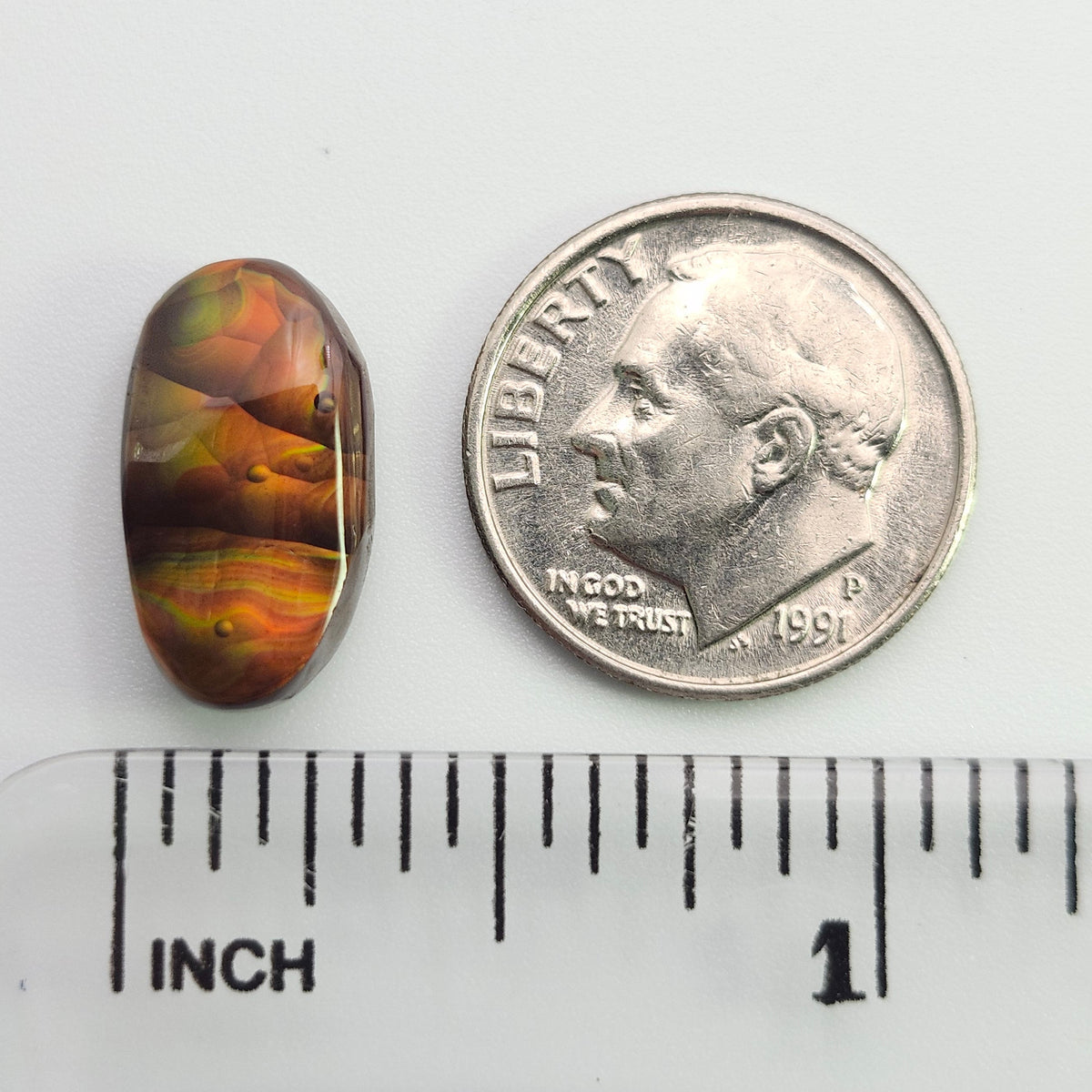 5.97ct Loose Fire Agate | Oval Cabochon