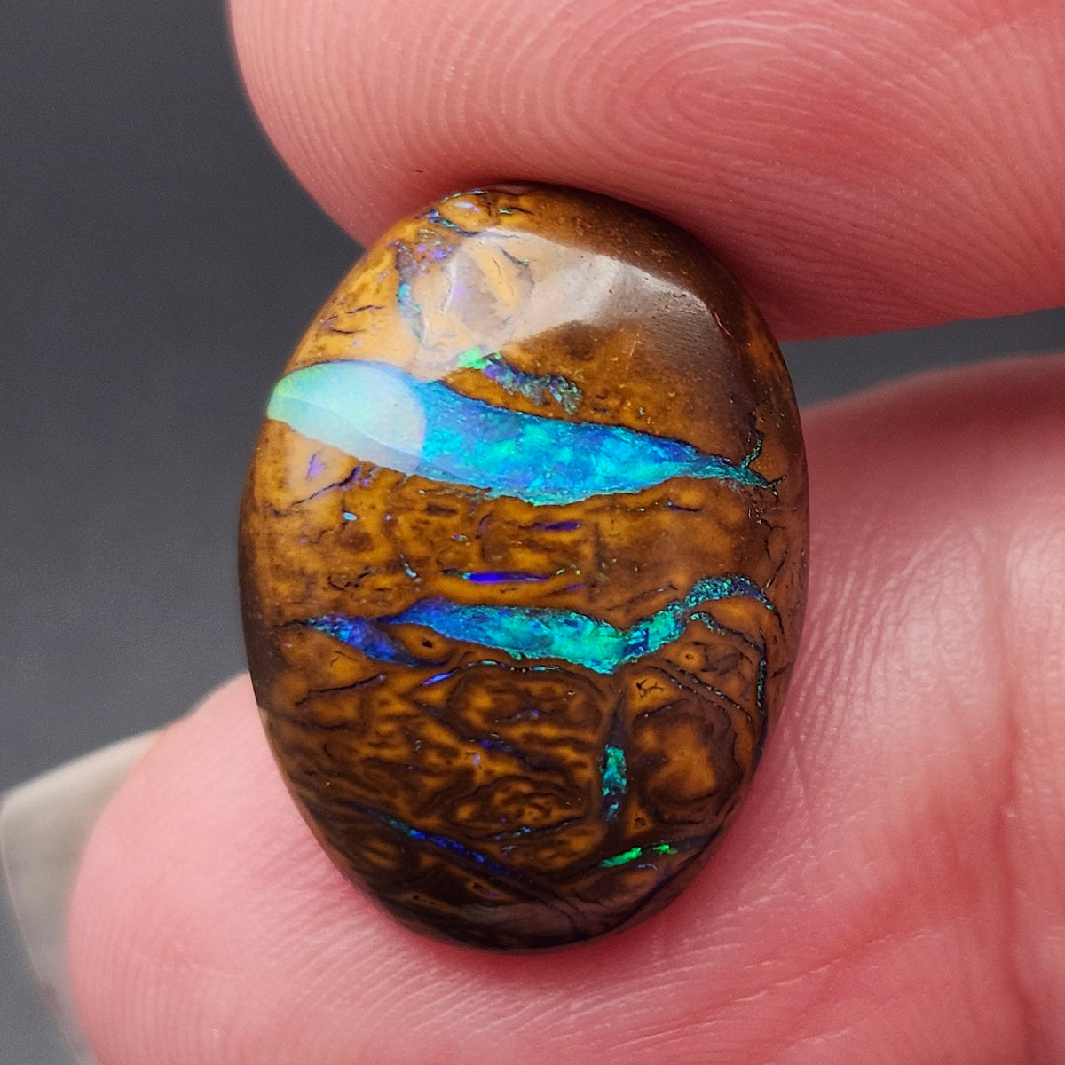 9.96ct Koroit Australian Boulder Opal | Oval Cabochon | #E293