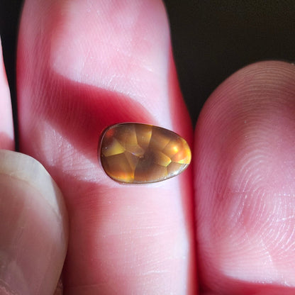 1.62ct Loose Fire Agate | Freeform Pear Cabochon