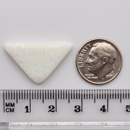 7.47ct White Cliffs Australian White Opal | Triangular Cut Cabochon | #E305