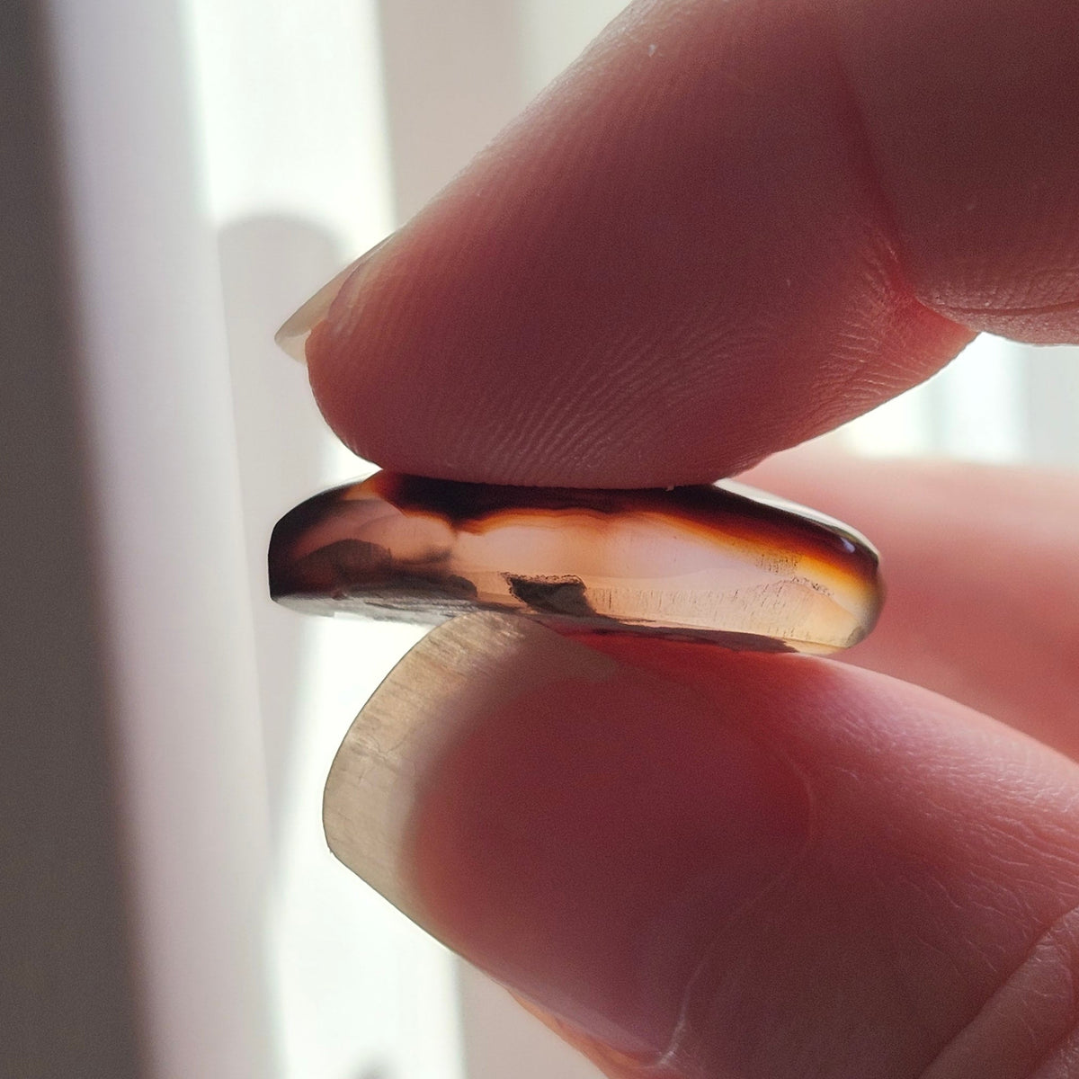 11.34ct Loose Fire Agate | Freeform Oval Cabochon