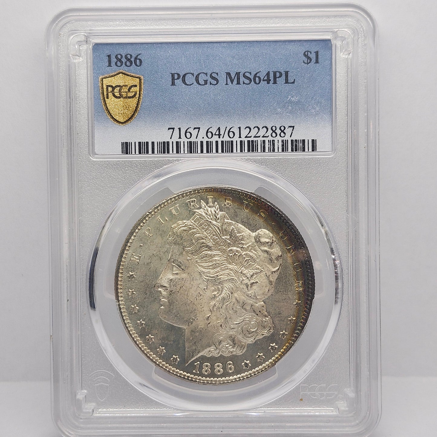 1886-P S$1 Morgan Silver Dollar Collectible Coin| PCGS  Graded MS64PL | #28