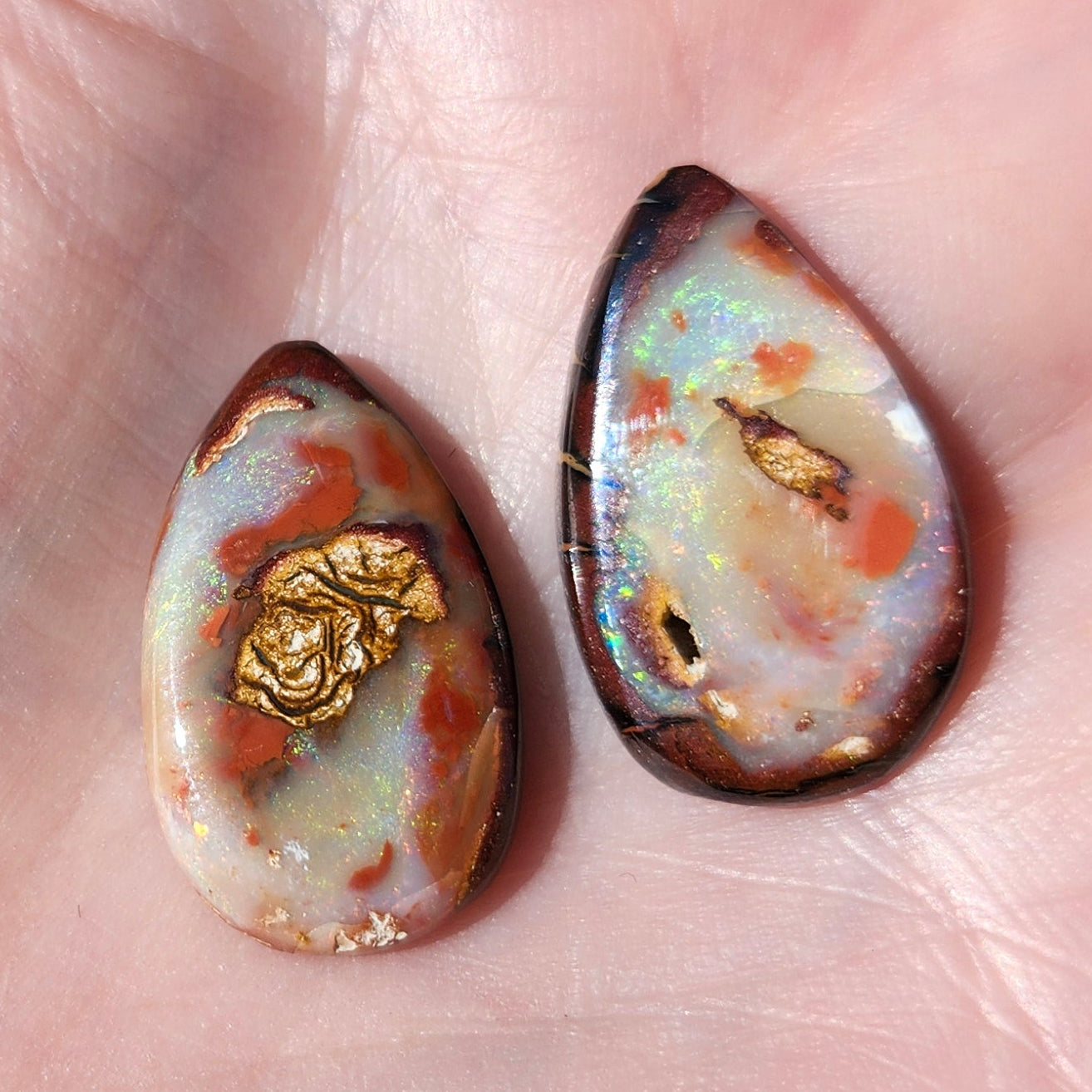 9.72ct and 8.15ct Quilpie Boulder Matrix Opal Pair | #E265