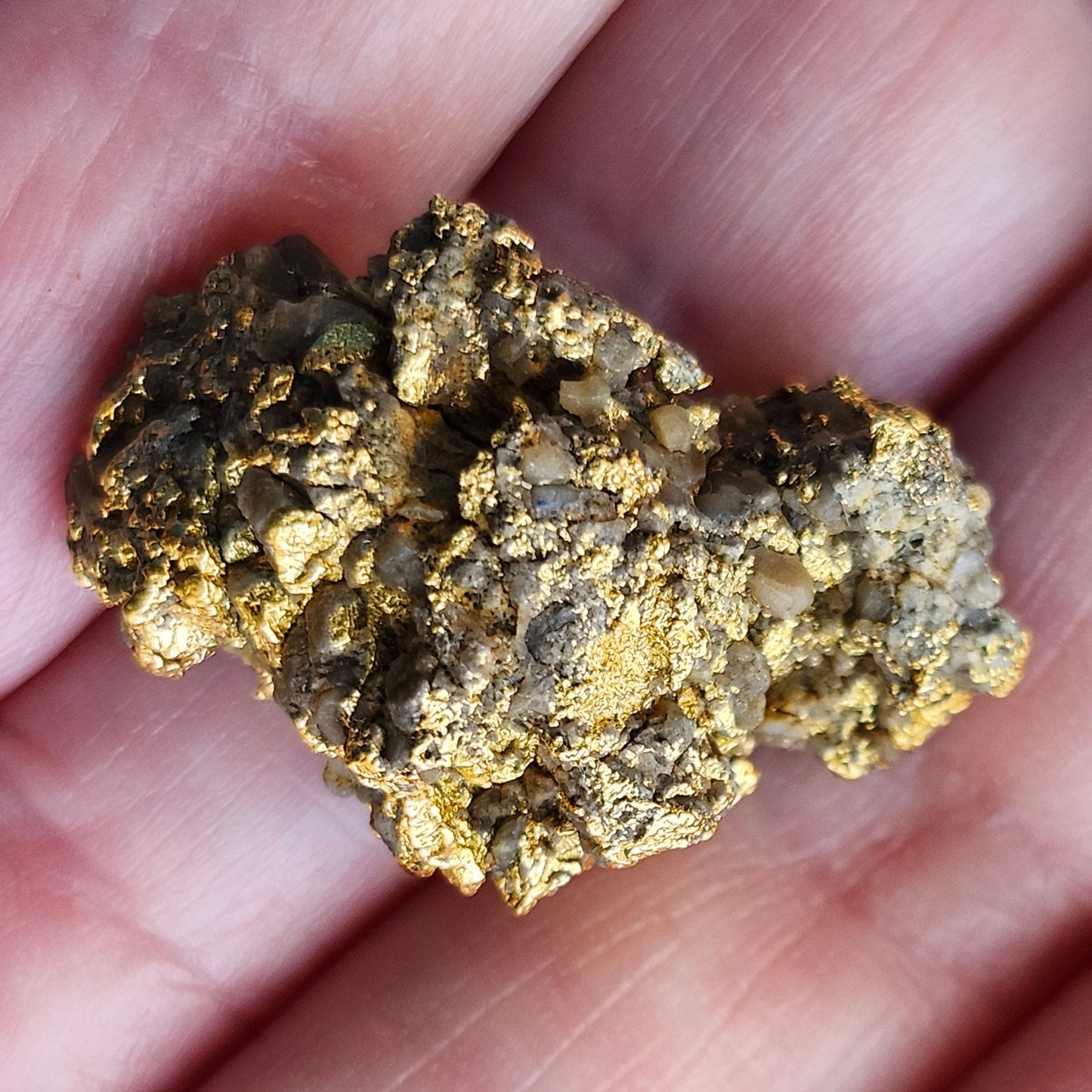 "Medius" | California Gold Nugget Specimen in Quartz | 12.52 grams