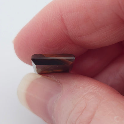 7.02ct Loose Faceted Fire Agate | Rectangular Emerald Cut
