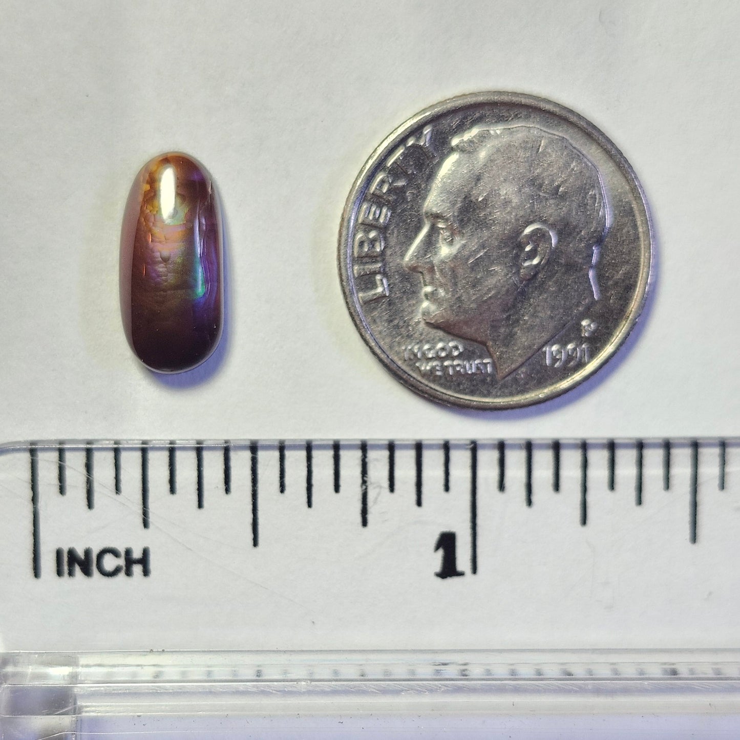 2.02ct Loose Fire Agate | Freeform Oval Cabochon