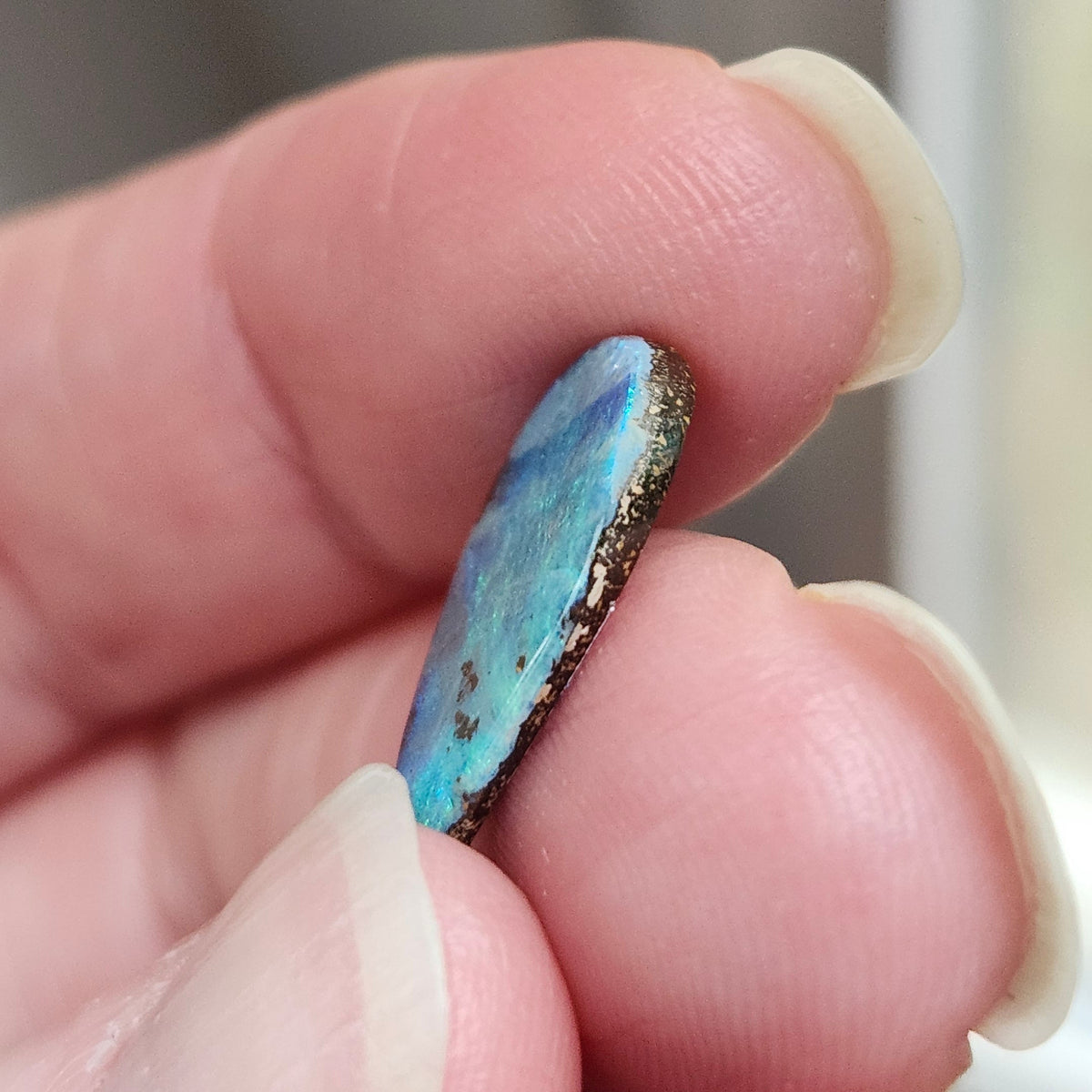 3.94ct Quilpie Australian Boulder Opal | Pear Shape Cabochon | #E287