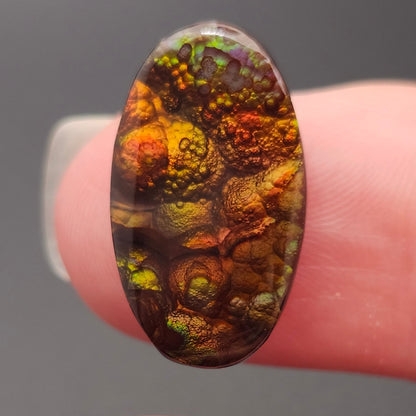 10.08ct Loose Fire Agate | Oval Cabochon