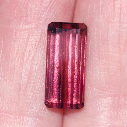 5.06ct Bi-Color Pink Rubellite Tourmaline | Emerald Cut