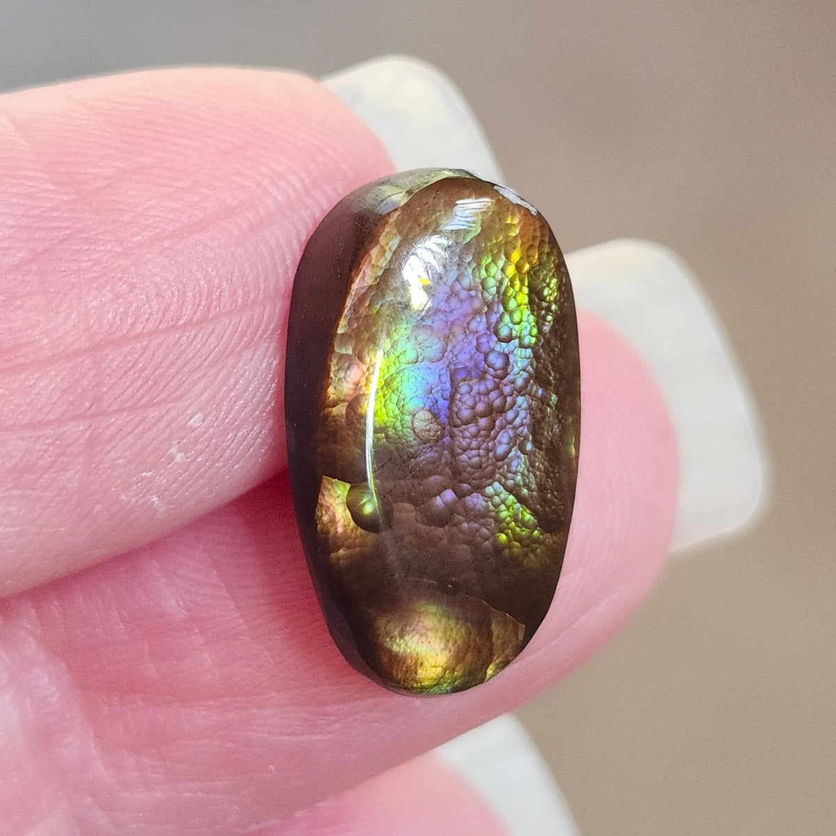 6.92ct Loose Fire Agate | Oval Cabochon
