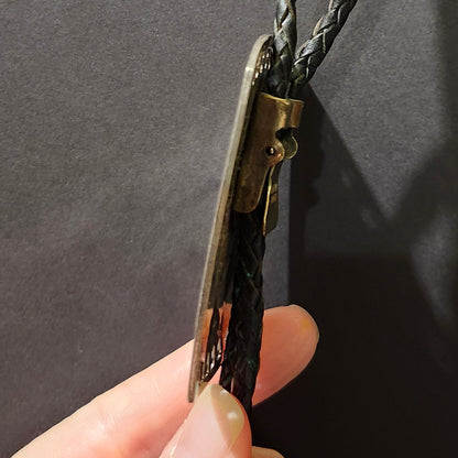 Zuni | Artist Sammy & Esther Guardian | Mallard Duck Inlay Bolo Tie & Belt Buckle Set | Sterling Silver