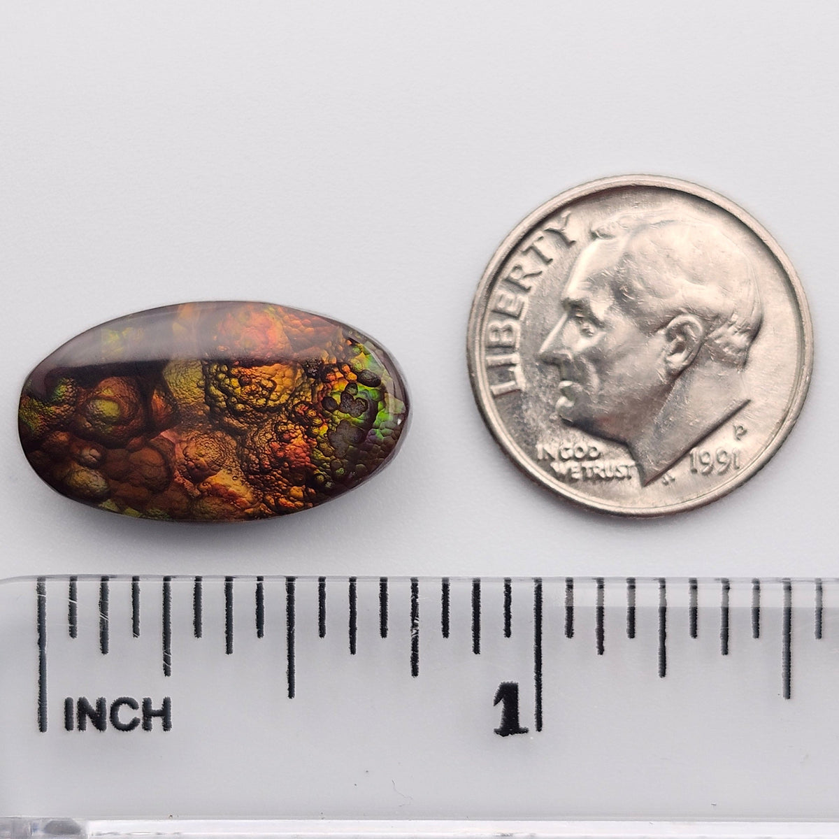 10.08ct Loose Fire Agate | Oval Cabochon