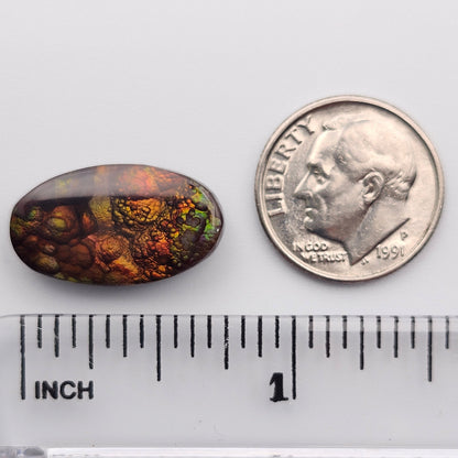 10.08ct Loose Fire Agate | Oval Cabochon