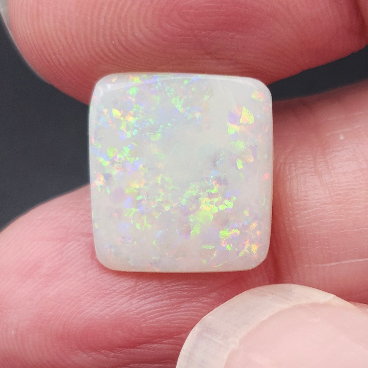 3.60ct White Cliffs Australian White Opal | Cushion Cut Cabochon | #E294