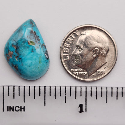 10.42ct Pilot Mountain Turquoise | Freeform Pear Cabochon | #526