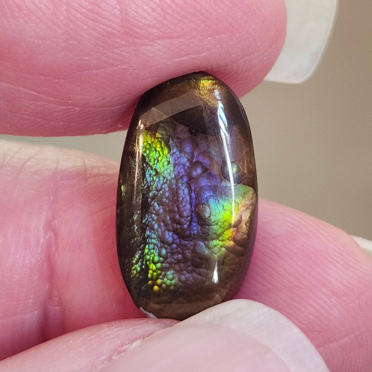 6.92ct Loose Fire Agate | Oval Cabochon