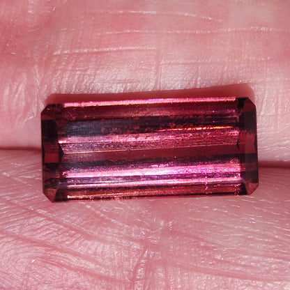 5.06ct Bi-Color Pink Rubellite Tourmaline | Emerald Cut
