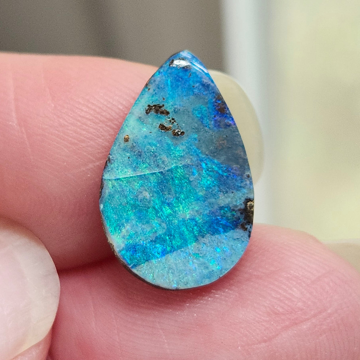 3.94ct Quilpie Australian Boulder Opal | Pear Shape Cabochon | #E287