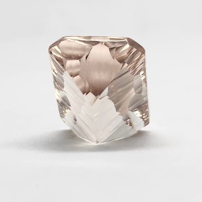 7.21ct Morganite | Fancy Laser Cut Emerald Shape