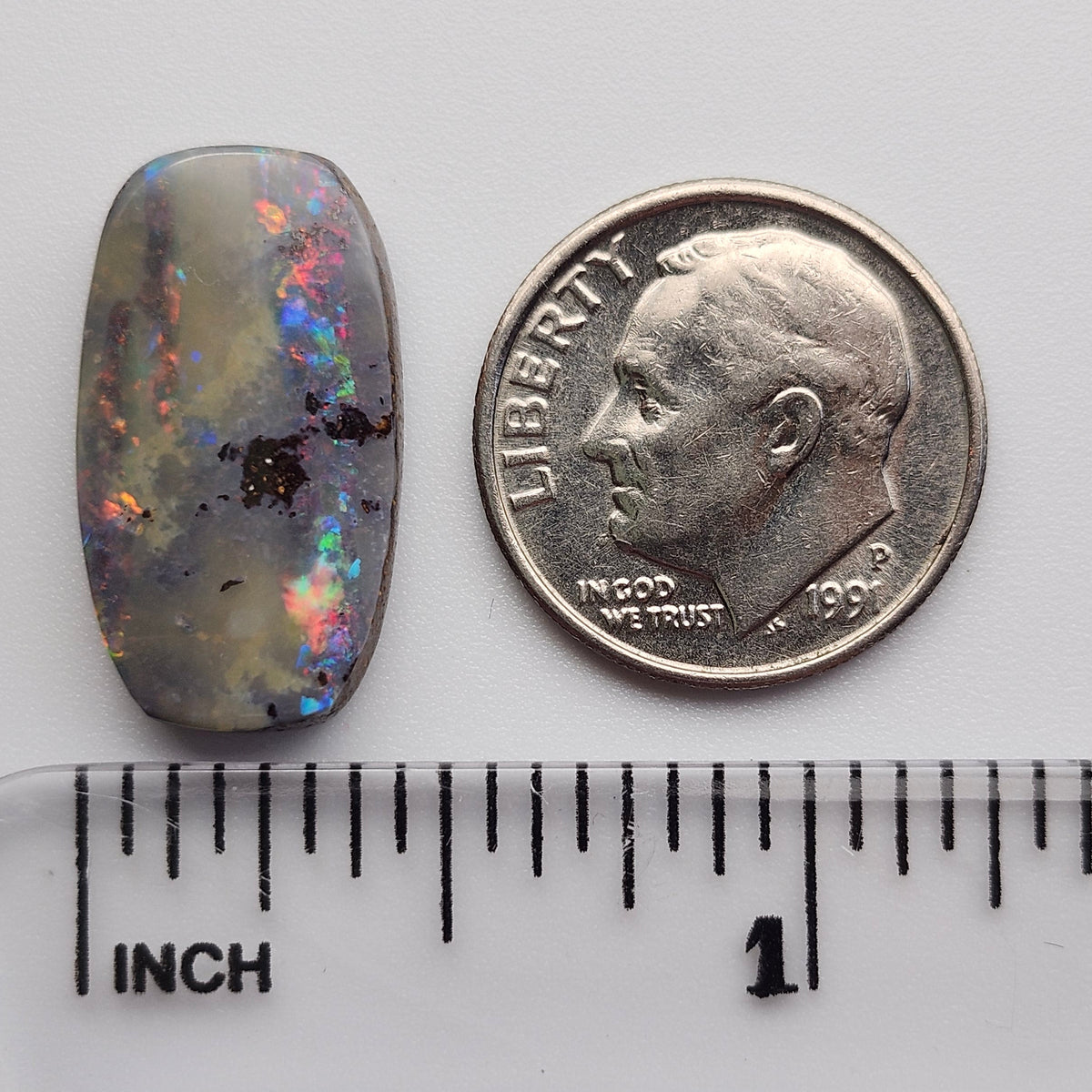 9.03ct Quiplie Australian Boulder Opal | Cushion Cut Cabochon | #E295