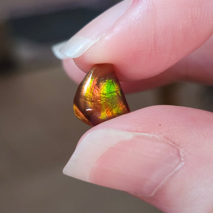 3.33ct Loose Fire Agate | Freeform Pear Cabochon