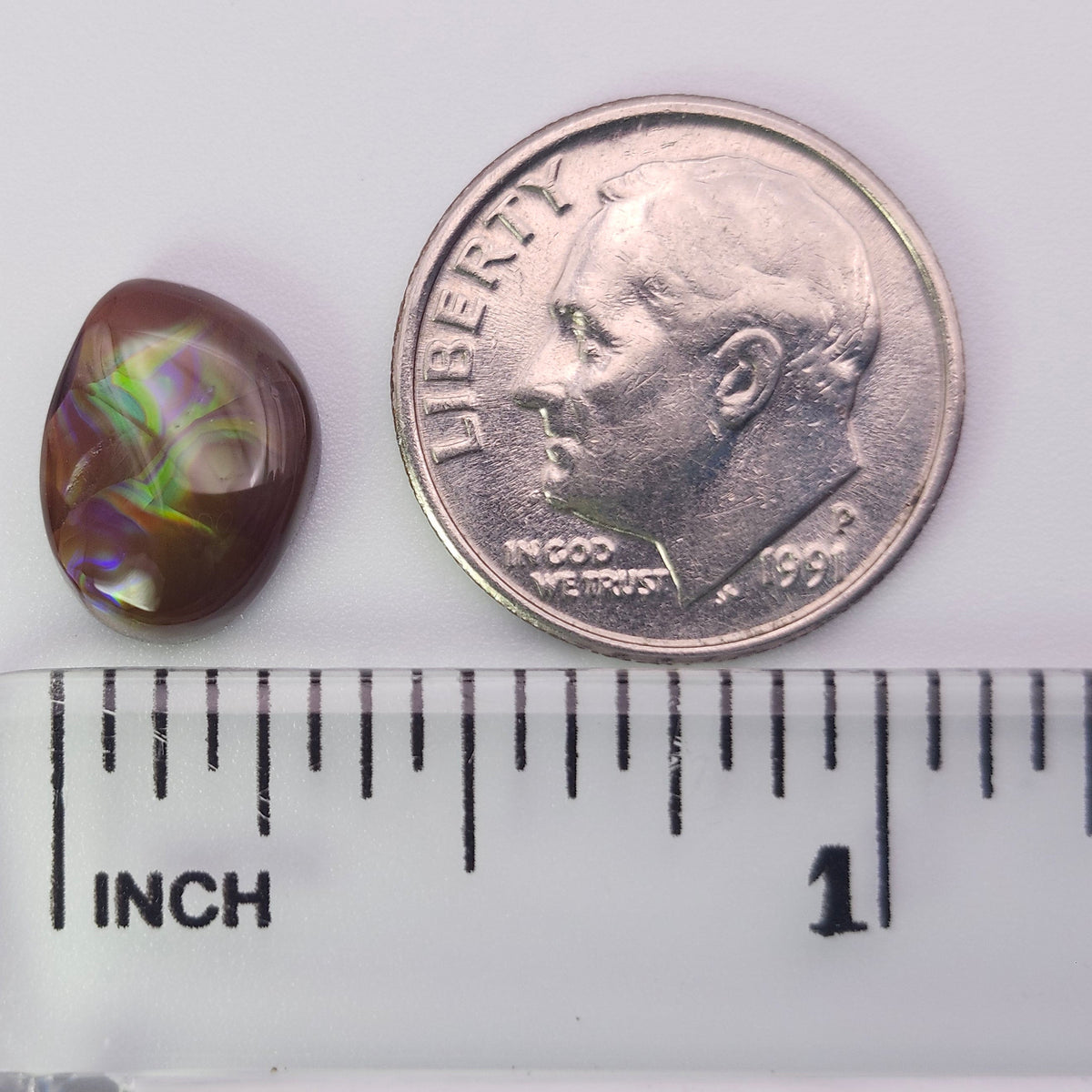 3.07ct Loose Fire Agate | Freeform Pear Cabochon